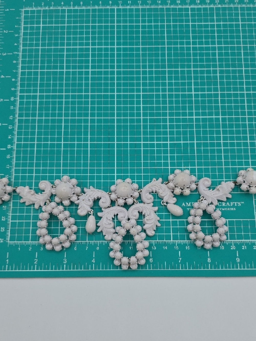 J. Crew White Floral Bib Necklace with Gold Chain - Picture 11 of 11